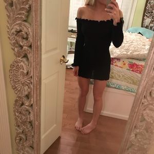 Black off the shoulder dress